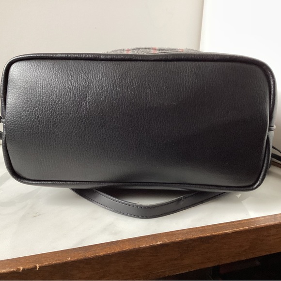 Indigo plaid & faux leather purse - Picture 4 of 4